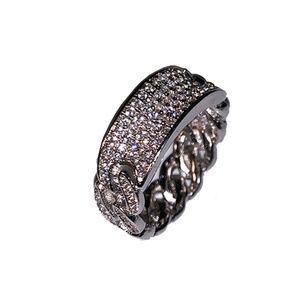 Icey Bracket Cuban Ring